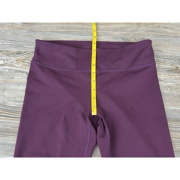 Fabletics Define Powerhold Cropped Leggings Sz Med Mid Rise Eggplant Purple Yoga - Picture 6 of 13